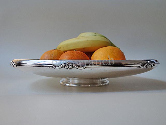 Große Art-Deco 925 Sterling Silber Obstschale