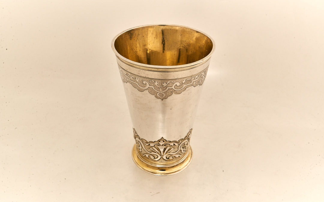 Barocker Silber Becher als Patengeschenk