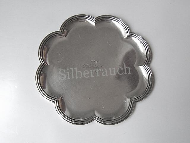 Schweres baltisches Silber Tablett aus Riga, 19. Jahrhundert