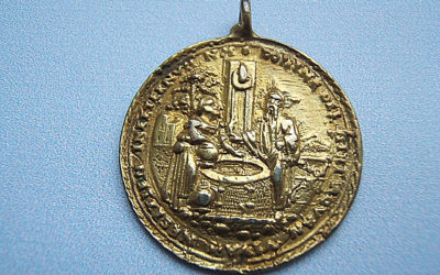 Renaissance Medaille aus vergoldetem Silber, 16. Jahrhundert