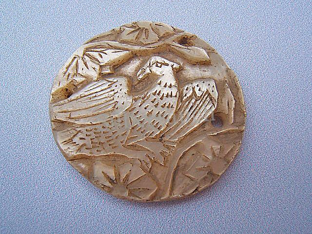 Gotisches Perlmuttrelief Medaillon 16. Jahrhundert