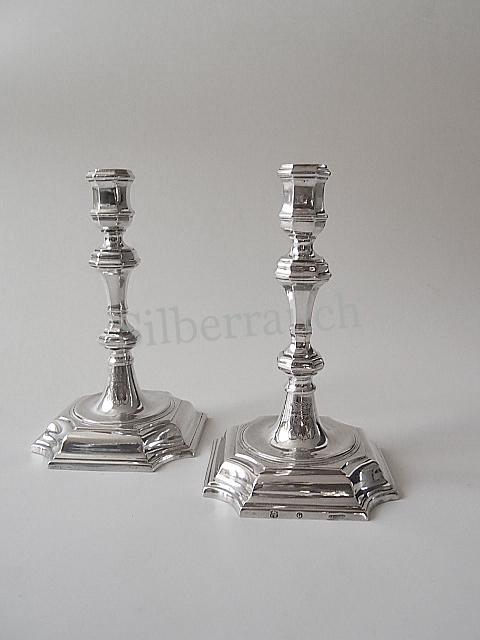 Paar Barock Silber Kerzenleuchter aus Hannover
