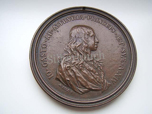 Barocke Bronze Medaille von Massimiliano Soldani-Benzi, 17. Jahrhundert