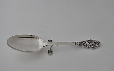 Barock Silber Standlöffel aus Nürnberg, frühes 18. Jahrhundert