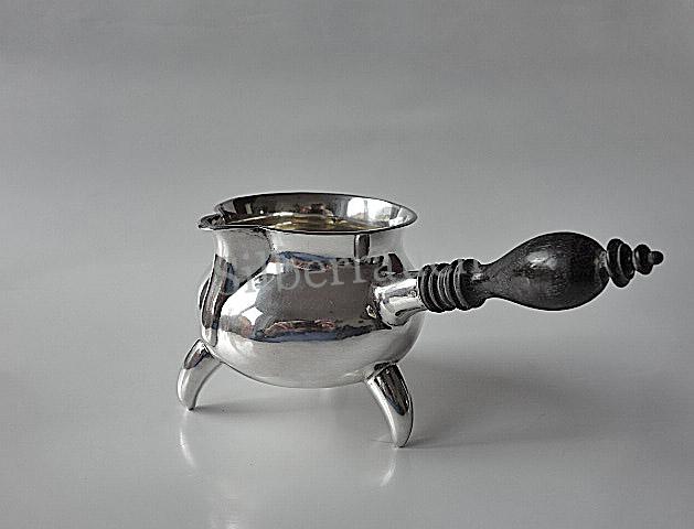 Sahnekännchen Rahmkrug Sauciere aus Silber, Tondern in Dänemark, Mitte 19. Jahrhundert