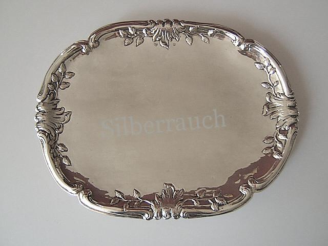 Seltenes Silber Rokoko Tablett aus Hamburg – Altona