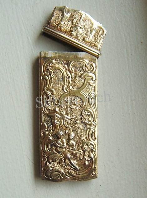 Feines Rokoko Silber Etui für einen Kalender, 18. Jahrhundert