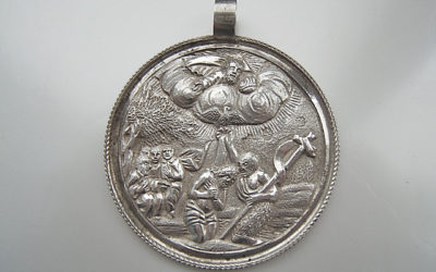 Große Taufmedaille aus Silber, Wien, frühes 19. Jahrhundert
